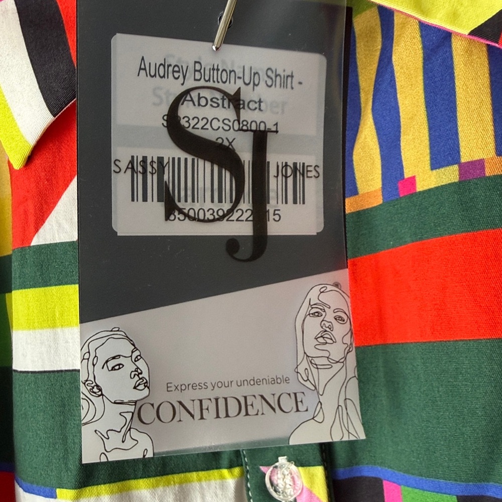 Sassy Jones Multicolor Geometric Pattern Women’s … - image 2